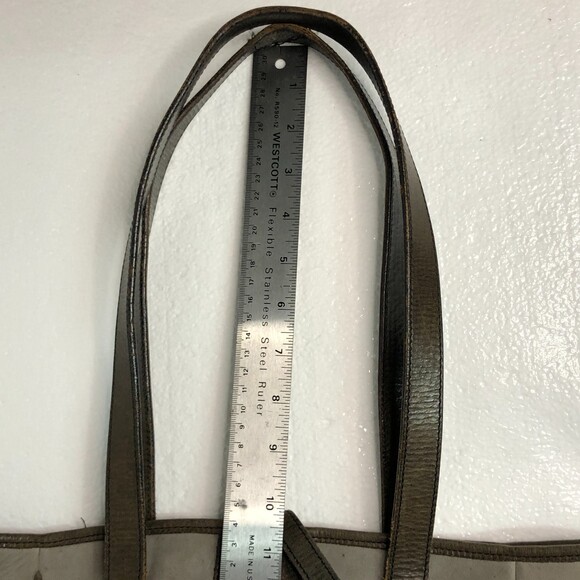 Dooney and Bourke Suede Gray Leather Strap Vintage Shoulder Bag - Picture 7 of 16